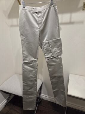 Raf Simons White A/W 18/19 Space Pants Slim Fit Cargo Pants, 46 (4-6)